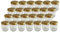 Vitrea 25 x Marmeladengläser kleine 50 ml Gläschen mit Schraub-Deckel Gold - Mini Einmachgläser - Honiggläser - Probiergläser für Gastgeschenke & Hochzeit Made in Germany