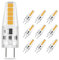 ELINKUME G4 LED Lampen,2W G4 Birnen,Warmweiss 3000K,Ersatz für 20W Halogen Leuchtmittel,206LM Glühlampen für die Heimbeleuchtung,AC12V,G4 Stiftsockellampe,360°Lichtwinkel,10er Set
