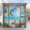 SK Studio 2 Stück Outdoor Vorhang Wetterfest Wasserdicht Sichtschutz Sonnenschutz Vorhang mit Strand-Ozean-Druckmuster für Balkon Terrasse Veranda Pergola Gartenlaube Stil 10, 230x270cm