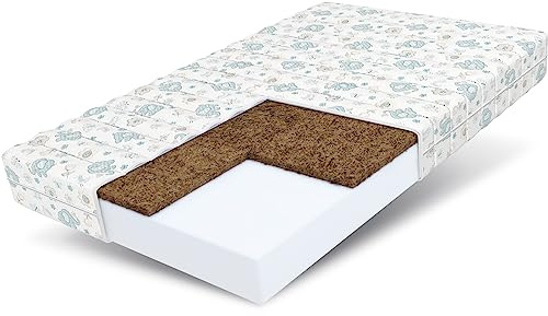 FDM Calm Matratze 90x200 cm Kaltschaum Kindermatratze Höhe 10 cm Härtegrad H3 H4 Öko-Tex Allergikergeeignet Bezug Waschbar Kokosfaser-Einlage Matratzenbezug Dumbo