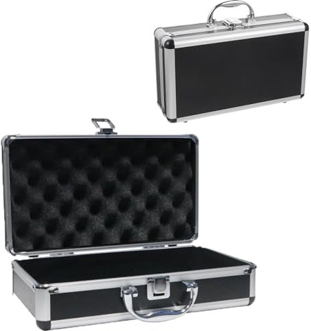 Vaguelly Lockable Aluminum Alloy Tool Box with Handle Portable Multi-purpose Storage Case for Home Office and Travel Capacity Medicine and Tools Container