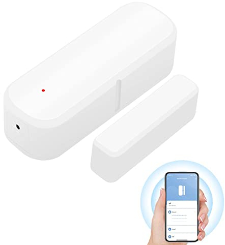 Oniissy Tür-Fenstersensor, Smart für Tuya Türsensor-App, Echtzeit-Benachrichtigungen, kabelloser WLAN-Fensterkontakt-Sensor für Heimsicherheit & Smart-Home-Automation-Zigbee 1 Stück