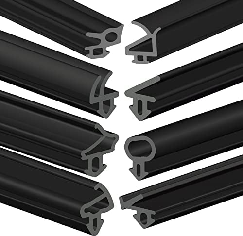 Muestrario de Juntas de caucho aislante para ventana de aluminio para sellar cristal exterior e interior, burlete de goma
