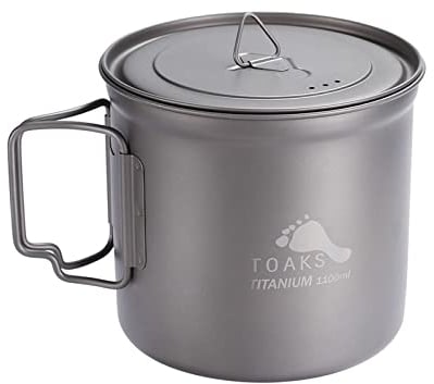 TOAKS POT-1100 - Maceta de titanio