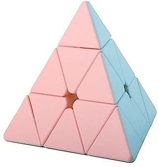 Carnavalife Rubik Cube Speed Cube Magischer Würfel Puzzle Schnell Drehen Ohne Aufkleber Aufkleber Weich Robust Spielzeug Lernpuzzle Lernen Für Kinder Und Erwachsene (Pyramide, Kuchen)