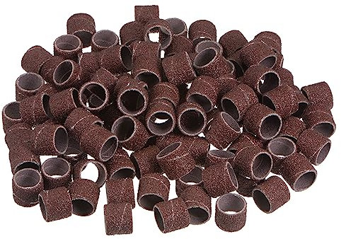 sourcing map Lot de 100 mini manchons de ponçage de 1,27 cm, grain 80, pour ponceuse à tambour, outils rotatifs