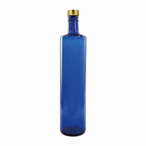 Pack 6PZ Bottiglie in vetro per acqua Classic 75cl. Blu con tappo Oro (6)