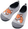 Torotto Hausschuhe Kinder Mädchen Junge Pantoffeln Atmungsaktive Rutschfest Weich Turnschläppchen Barfussschuhe für Lauflernschuhe Kleinkinder Schuhe Kindergarten Unisex(Grauer Fuchs 32/33 EU)