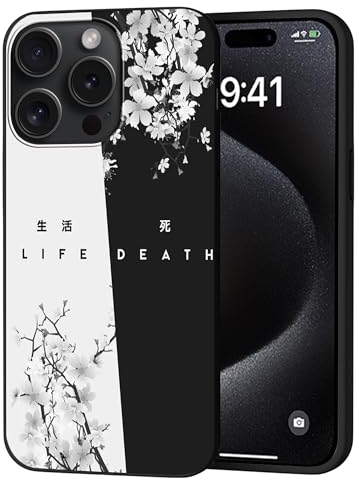 Fnrmom Anime Handyhülle Kompatibel mit iPhone 15 Pro, Death and Life Anime Muster Design für iPhone 15 Pro Hüllen für Teenager Männer Jungen Mädchen Shock Schutzhülle Case für 6,1 Zoll iPhone 15 Pro