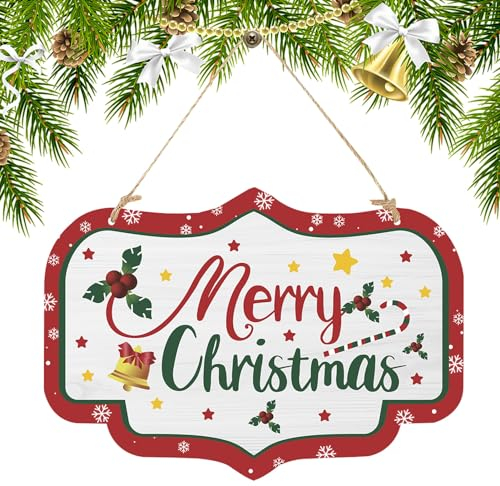 Anloximt Frohe Weihnachten Türhänger | Festliche Weihnachts-Türdekorationen aus Papier - Langlebiges Weihnachts-Türschild, dekorativer Weihnachts-Türbe für Schlafzimmer, Café, Hotel