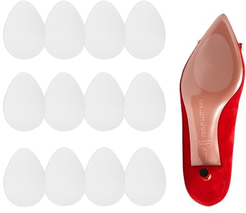 Anti Rutsch Sohle Pads Rutschfeste Sohlen-Aufkleber Selbstklebende Sohle Pads für Sicheren Halt auf Glatten Böden - Effektive Lösung für Sicheres Gehen 12 Stück Transluzent