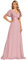 Ever-Pretty Damen Abendkleid Frau A-Linie Chiffon Brautjungfernkleid V Ausschnitt Hochzeit Staubige Rose 40