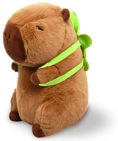JunMallko Capybara Plüschtier, 23cm Capybara Kuscheltier, Niedlichen Kabibara Plushie, Kabibara Plüsch Kissen Puppen mit Schildkröten Geburtstagsgeschenk für Kinder