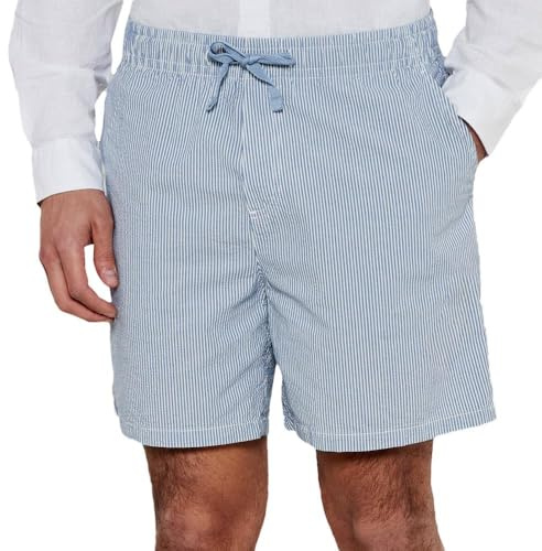 Tommy Jeans Seersucker Herren-Shorts, Blau, blau, M