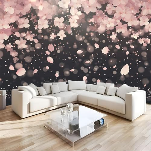 Selbstklebende Tapete Fallende Kirschblüten Selbstklebend Tapete Fototapete 200x140cm Klebetapete Selbstklebend Wand Klebefolie Deko Wasserdichtes