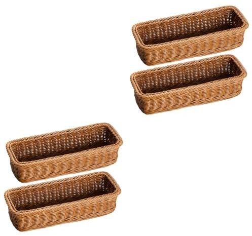 IMIKEYA 4pcs Storage Baskets Kitchen Cutlery Storage Basket Sundries Container