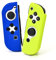 DLseego Housse de Protection Compatible avec Switch/OLED,Silicone Souple Switch Joy-C Manche Contrôleur Coque TPU Anti-Scratch Grips Étui,Jaune+Bleu