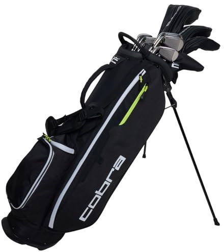 COBRA Fly XL Steel Golf Paket Set - Komplettes Golfset mit Standtasche - Driver - Fairway Wood - Hybrid - Eisen Set - Putter