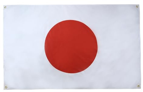AZ FLAG Drapeau Japon 150x90 cm avec 4 oeillets, Pavillon Nippon pour balcon ou mur