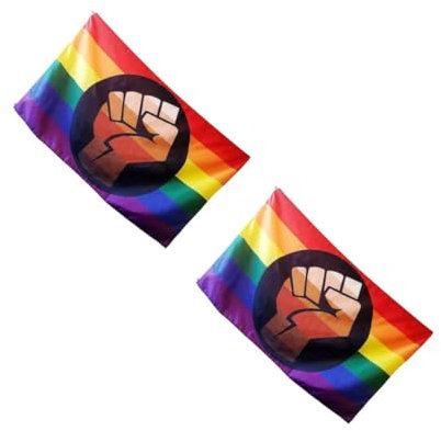 Kisangel 2 Pezzi Lesbica con Striscione Decorativo per Esterni e Resistente e Facile per Gay Pride e Celebrazioni Lgbtq