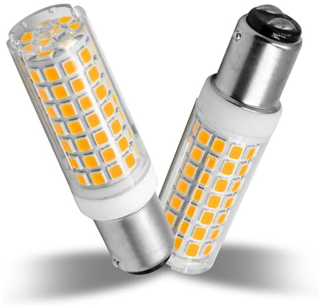 GERUI 2 B15D LED dimmable Bulbs, 7W Replacement 75W B15D dimmable Tube, 700 lumens, Warm White 3000K, 360 ° no Dead Corners