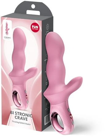 Fun Factory Bi Stronic Crave | Thrusting Rabbitvibrator für Frauen | IPX7 | Stoßbewegung & Klitorisstimulation | 8 Stoß- & 6 Vibrationsprogramme | Sex Spielzeug für Frauen | Hautfreundliches Silikon