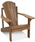 Furinno Tioman Hardwood Adirondack Patio Garden Chair in Teak Oil, Large, Natural