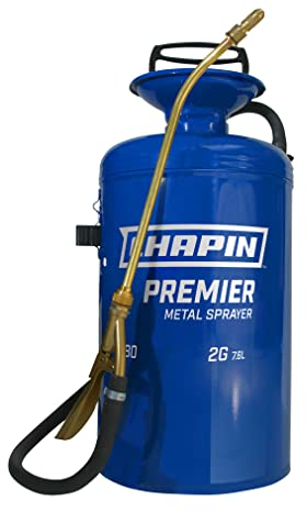 Chapin International 1280 Premier Pro 2-Gallon Tri-Poxy Steel Sprayer for Fertilizer, Herbicides and Pesticides, Multi