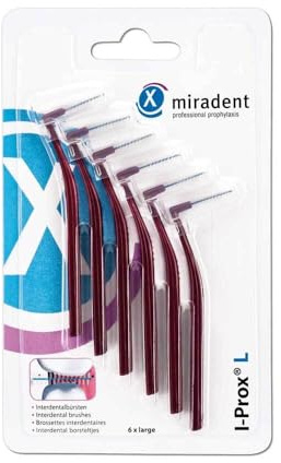 MIRADENT Interdentalbürste I-Prox L 0,8 mm bordea. 6 St