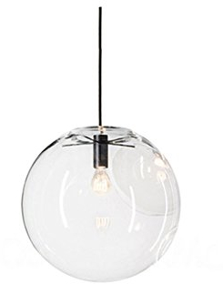 MZStech - Kugelförmiges klassisches Glas-hängendes helles kreatives einzelnes helles Hauptglas-Lampen-Farbton (30cm)