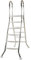 Steinbach Aufstellbeckenleiter Edelstahl, 5 + 5 Stufen, für Beckenhöhe 135 cm, Holm Ø 43 mm, 018020