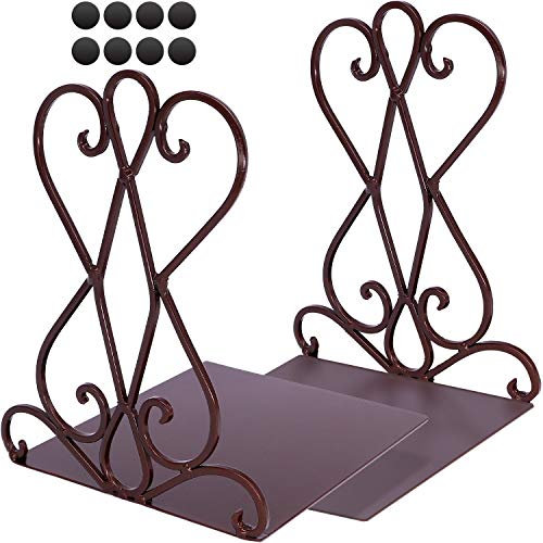 anwenk Vintage Buch Halterung Heavy Duty Buchstützen Luxury Art Buch Ständer Retro Vintage Antik Stil Urlaub Geschenk, W/Filz Pads zu schützen Bücherregal, Bücherregal, Bronze