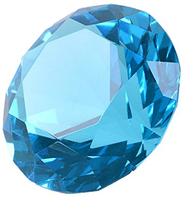 LONGWIN 60 mm W Kristall-/Diamant-Briefbeschwerer, Ornament, für Zuhause, Dekoration, Aquamarinblau