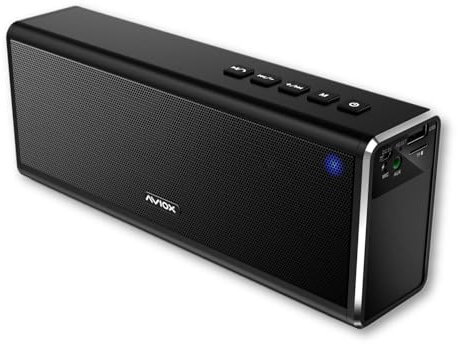 AVIOX Bluetooth Speakers Portable Travel Stereo for Echo Dot, iPhone, Android, Laptop and Tablet Loud Bass Computer Subwoofer Loudspeaker House Party, Home or Outdoor Bluetooth Speaker