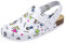 CLINIC DRESS Clog - Clogs Damen bunt weiß Motiv. Schuhe für Krankenschwestern, Ärzte oder Pflegekräfte bunt, Health Care 36
