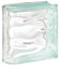 1 Stück BM Glasstein AQUA Reflex Türkis 2-seitig satiniert (Milchglas) 19x19x8 cm - Endstein Horizontal