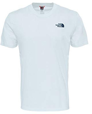 The North Face Redbox Celebration Men's Outdoor T-Shirt available in TNF White/Urban Navy Size X-Large
