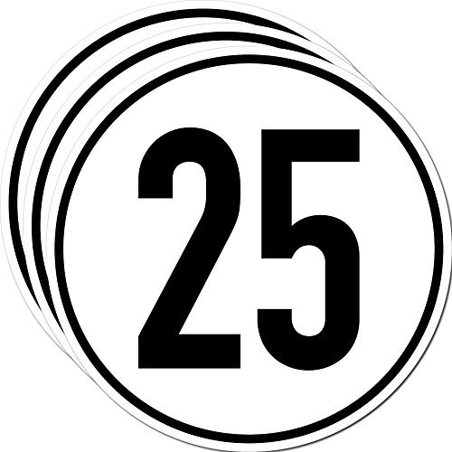 GreenIT Aufkleber Sticker 25 kmh km/h 20cm Schild Geschwindigkeit für Traktor Schlepper Zugmaschine Multicar Anhänger Fahrzeug (3)