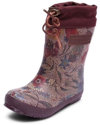 Bisgaard Unisex Kinder Thermo Gummistiefel, Mehrfarbig Flowers-Bordeaux, 22 EU