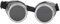 Alomejor Steampunk Brille Steampunk Goth Cosplay Vintage Brille Rustikale Sonnenbrille für Männer Frauen(Vintage Silber)