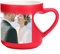 Taza de cerámica personalizada de 17oz con imagen personalizada para cumpleaños, boda, aniversario, cerámica, rojo, talla única
