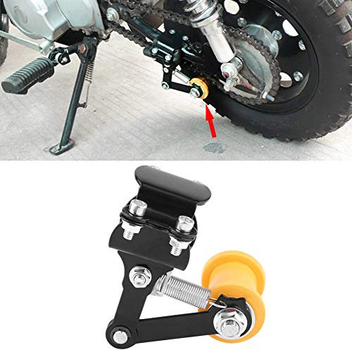 Kuuleyn Ajustador de Cadena de Motocicleta, 3,7-4,3 cm/1,46 - 1,69 Ajustador de Cadena Tensor Perno en Rodillo Accesorios modificados para Motocicleta(Regulador de Cadena/Negro)