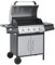 vidaXL Barbecue Griglia a Gas 4+1 Fornelli Nero Argento Acciaio e Inox
