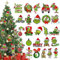 Grinch Weihnachtsdekorationen, 24 PCS Grinch Hängende Ornament, Grinch Weihnachtsschmuck, Weihnachtsbaum Anhänger, Hängende Ornament Weihnachtsbaum für Haus, Garten, Party (B)