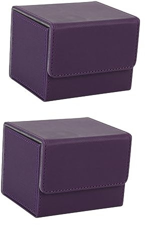 TOYANDONA 2stücke Pu Karten Box Für Sammelkarten Organizer Mit Fächern Für Trading Cards Dice Und Token Platzsparende Aufbewahrung Für Tischspiele Und Kartenspiele