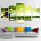 5 teiliges bild Grüne Bambussprossen, fließendes Wasser, Kerzen-Spa-Steine 5 teilig leinwandbilder,leinwanddrucke bilder,bild leinwand xxl 5 teilig,wandbilder schlafzimmer Dekoration,bilder,poster
