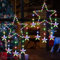 Therlan LED Fensterdeko Weihnachten Beleuchtet, 2 Stück 62 LED Stern Fensterbilder Weihnachtsbeleuchtung, 8 Lichtmodi USB Betrieben Weihnachtsstern Weihnachtsdeko Fenster Beleuchtet Bunt