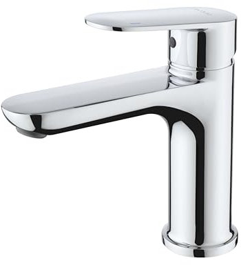 Decaura Wasserhahn Bad klein chrom Waschbecken Armatur Waschtischarmatur Einhebelmischer Einhand Mischbatterie