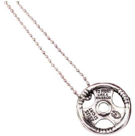Faszinierend Halskette Ketten Schmuck Herren Frauen Anhänger Necklace Hantelscheibe Langhantel Hantel Anhänger Herren Fitness Gym Halskette Gewichtheben Bodybuilding Übung N695