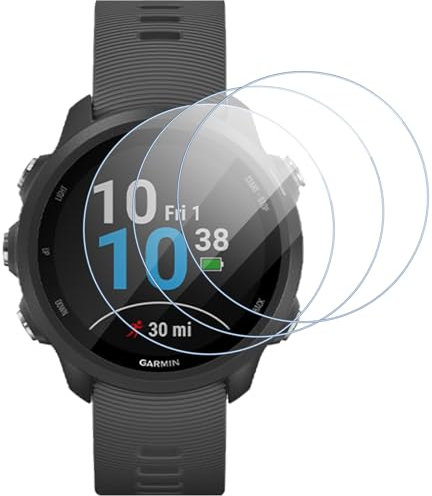 Buoluoioir 3 Pièce Protection Écran pour Garmin Forerunner 245/Forerunner 245 Music, Bubble Free 3D Couverture Totale, HD Flexible Doux TPU Protection écran Film Résistant aux Rayures